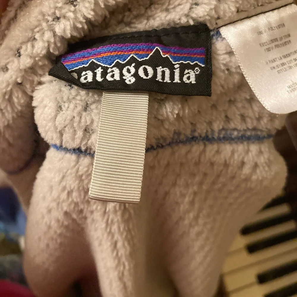 Patagonia‎ Women’s R4 Full Zip Polartec Blue & Grey Fleece Full Zip Jacket Sz-M